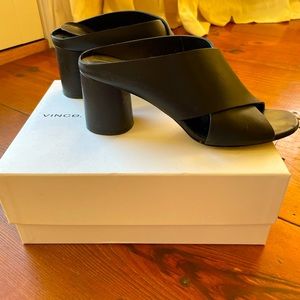 VINCE black block heels.